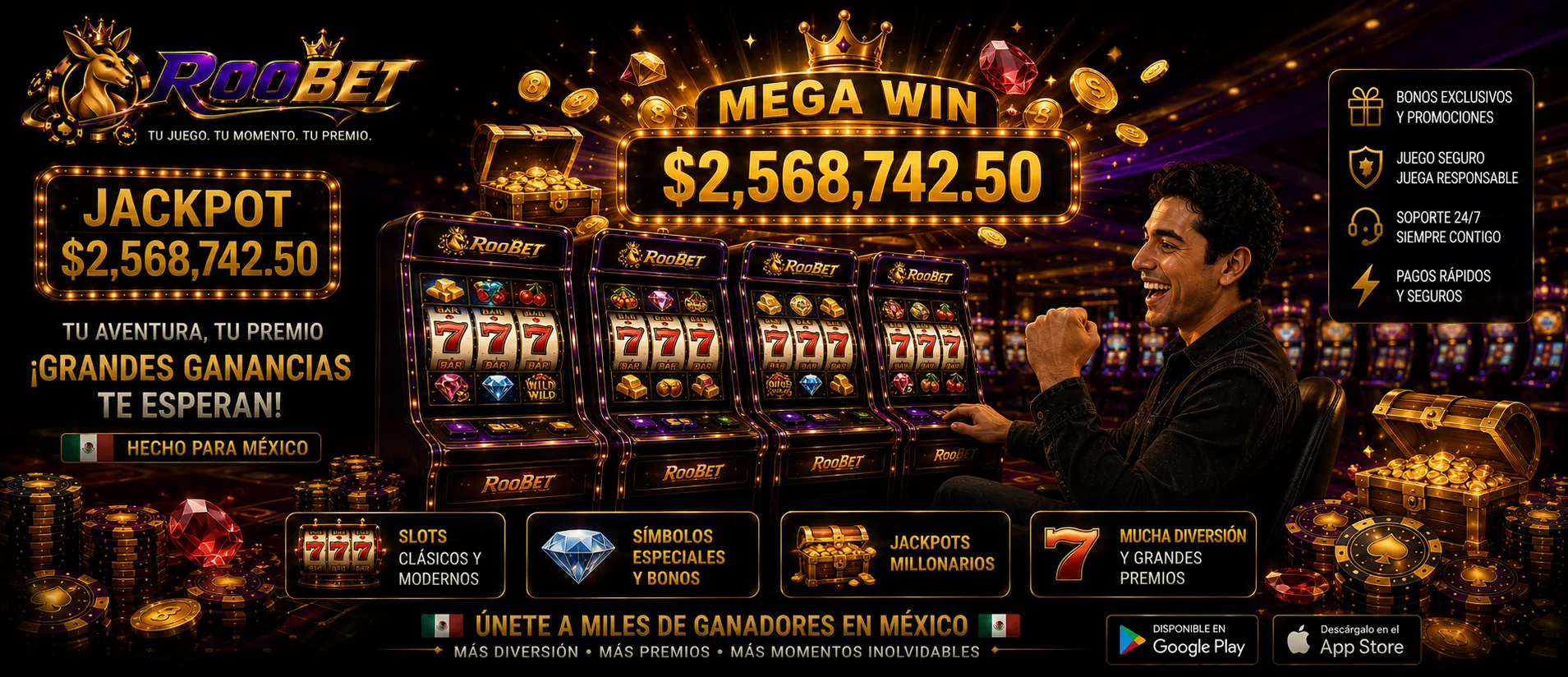Selección de slots con premios visuales