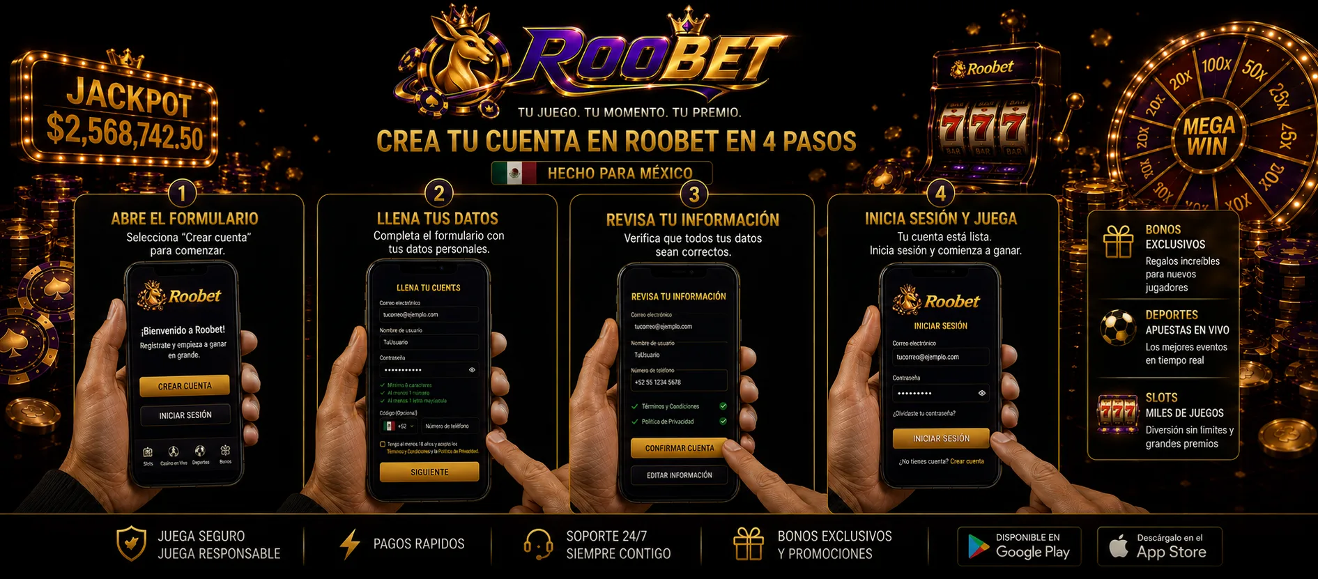 Pasos para completar el registro